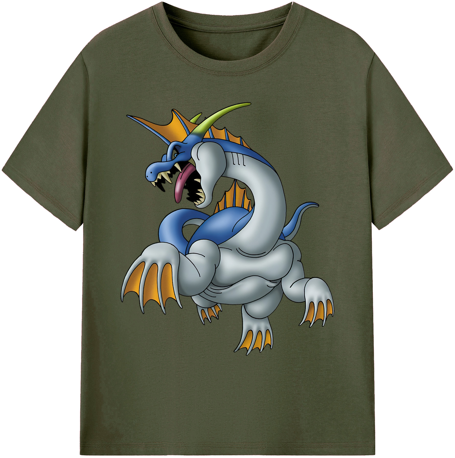 （画像用） ドラゴンクエスト Doragon Kuesuto Dragon Quest 綿100％ メンズ半袖Tシャツ｜肌触りやわらか＆通気性